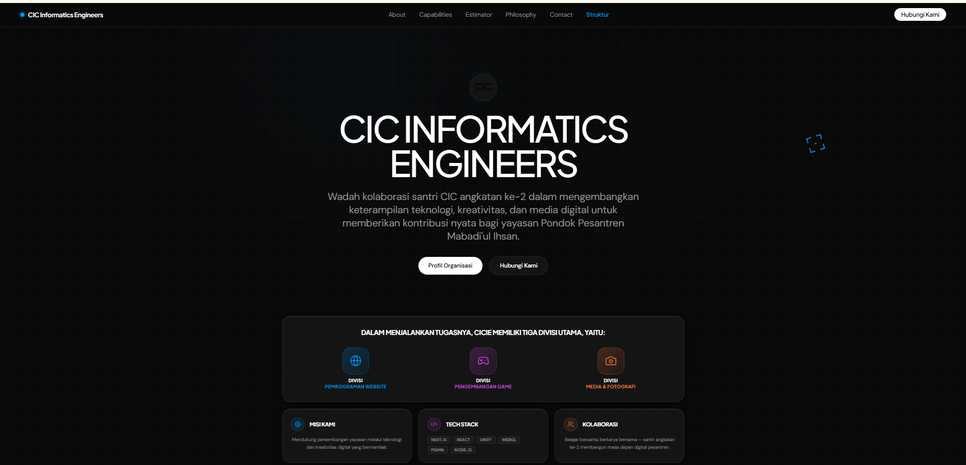 CIC INFORMATICS ENGINEERS sedang menggarap pembuatan website CICIE